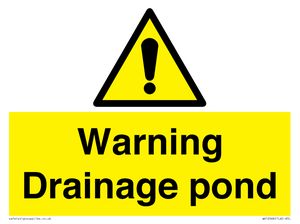 Warning Drainage pond